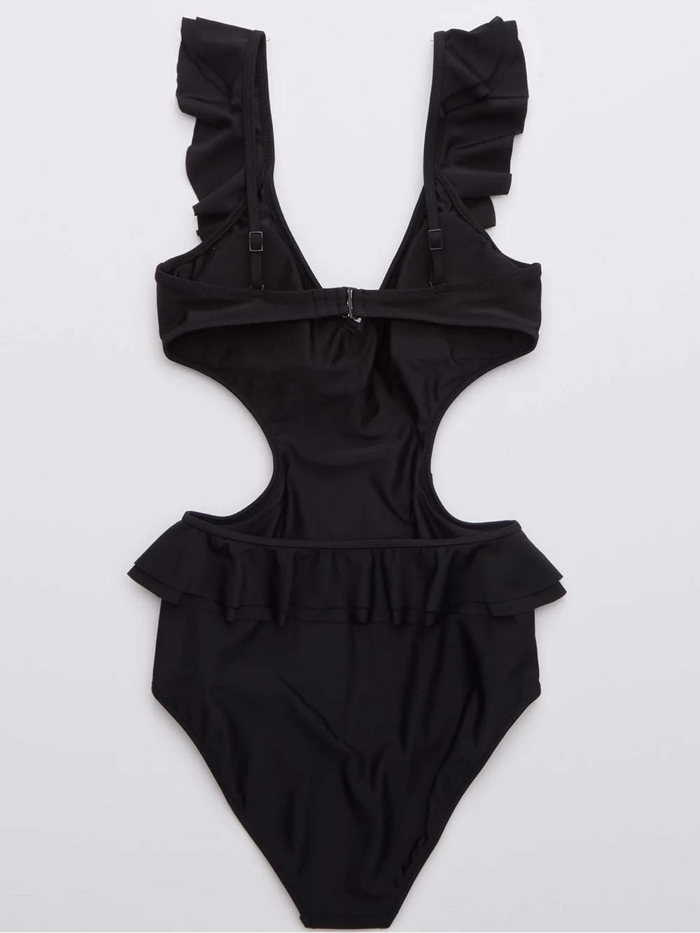 NWT Aerie Ruffle Cut Out One Piece Swimsuit - Picture 4 of 8